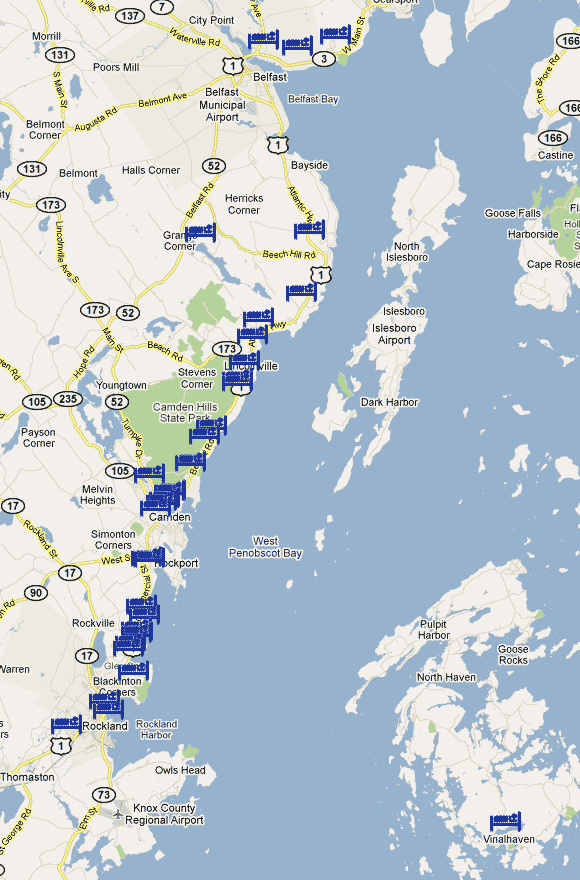 Camden Maine Hotels map